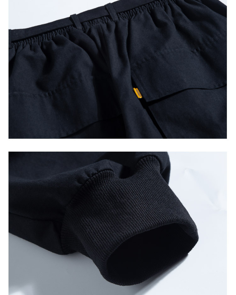 Urban Black Cargo Pants -  street style - Trendy Black Cargo Pants for Comfortable Street Style - View 8