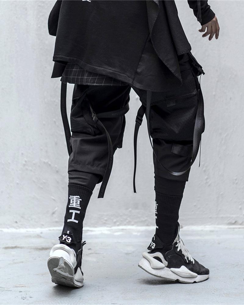 Urban Black Multi-Pocket Cargo Pants -  multi-pocket design - Urban Black Multi-Pocket Cargo Pants for Versatile Style - View 4