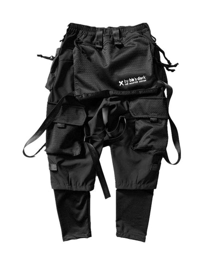 Urban Black Multi-Pocket Cargo Pants -  techwear - Urban Black Multi-Pocket Cargo Pants for Versatile Style - View 7