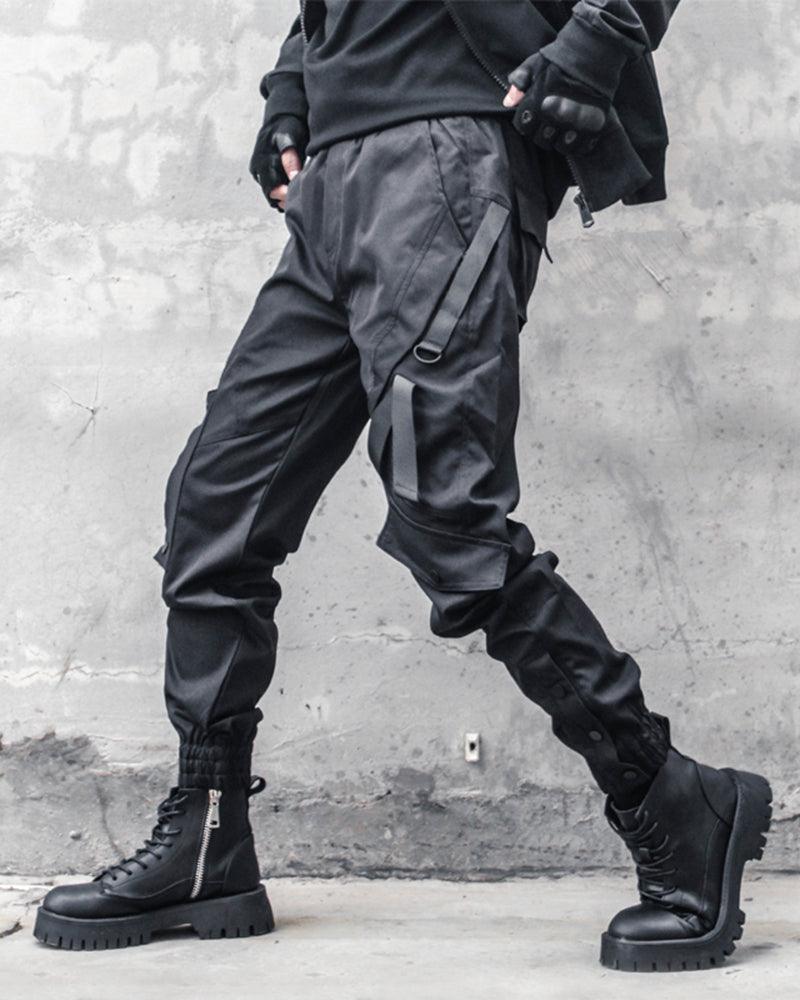 Urban Black Slim Cargo Pants -  black pants - Urban Black Slim Cargo Pants for Modern Performance - View 3