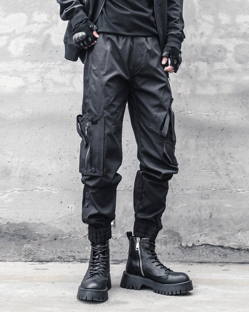 Urban Black Slim Cargo Pants - cargo pants - Urban Black Slim Cargo Pants for Modern Performance - Main view