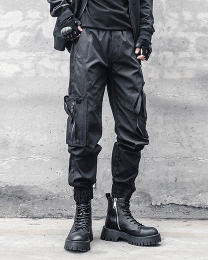 Urban Black Slim Cargo Pants - cargo pants - Urban Black Slim Cargo Pants for Modern Performance - Main view