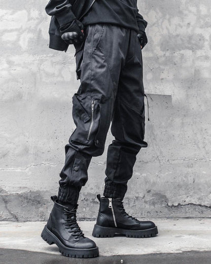Urban Black Slim Cargo Pants - durable cargo pants - Urban Black Slim Cargo Pants for Modern Performance - View 2