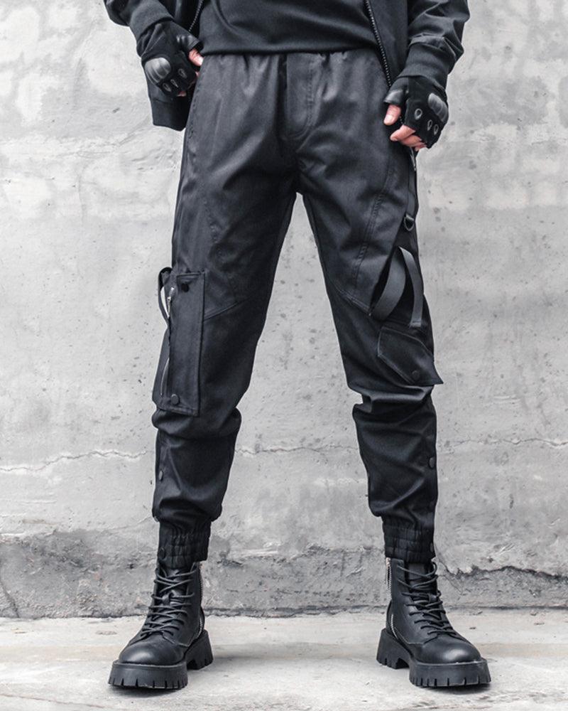 Urban Black Slim Cargo Pants -  moisture-wicking trousers - Urban Black Slim Cargo Pants for Modern Performance - View 4