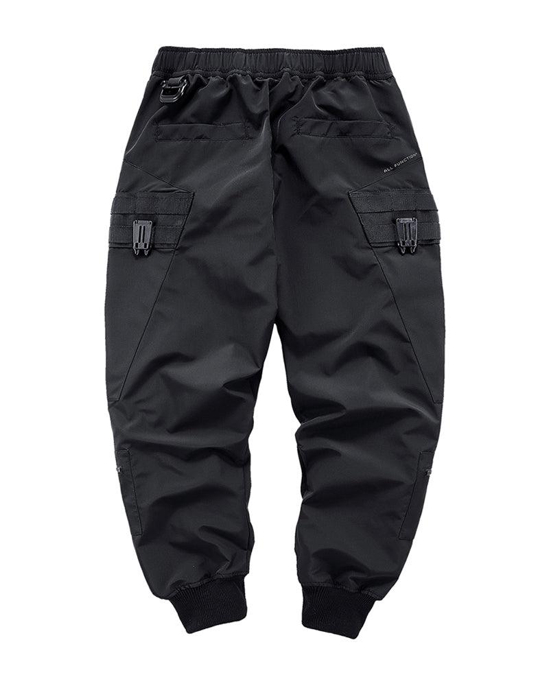 Urban Black Zip Cargo Pants -  black pants - Urban Black Zip Cargo Pants for Modern Adventurers - View 3