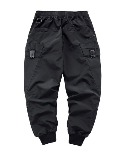 Urban Black Zip Cargo Pants -  black pants - Urban Black Zip Cargo Pants for Modern Adventurers - View 3