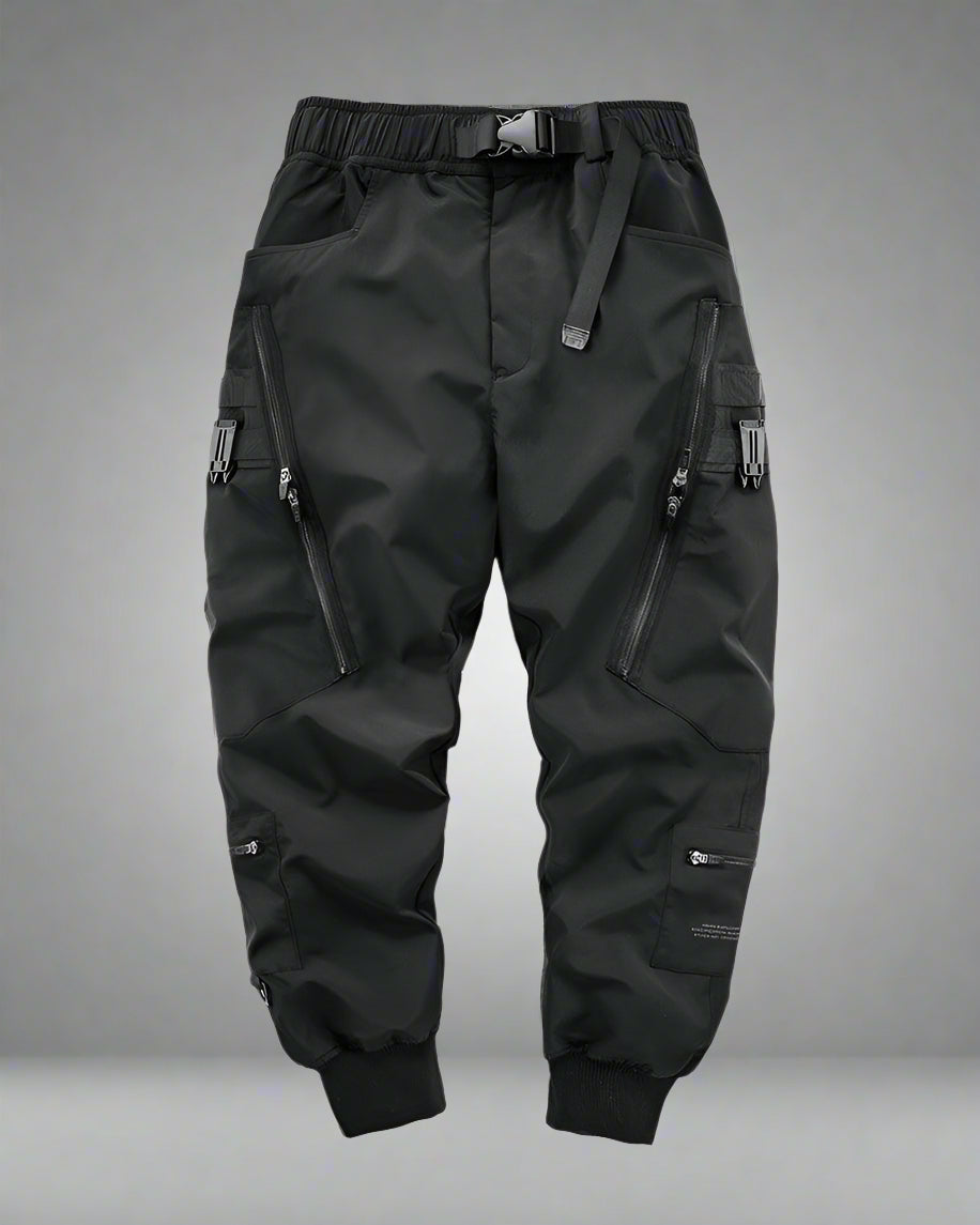 Urban Black Zip Cargo Pants - breathable cargo pants - Urban Black Zip Cargo Pants for Modern Adventurers - Main view