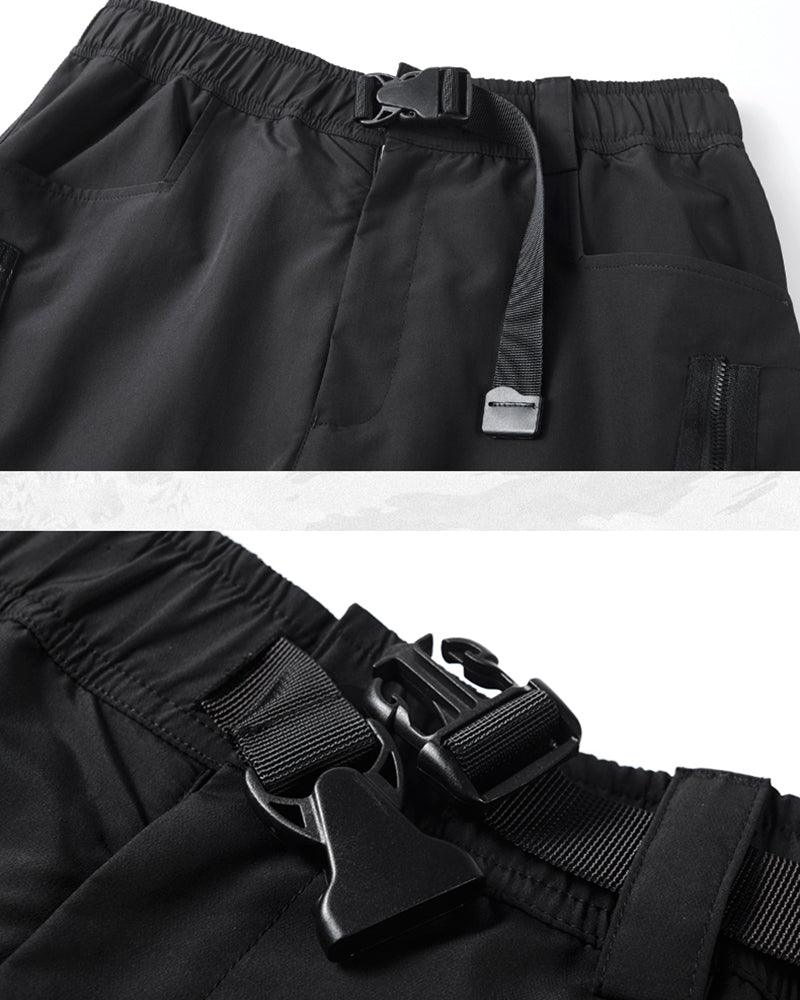 Urban Black Zip Cargo Pants -  zip pants - Urban Black Zip Cargo Pants for Modern Adventurers - View 7
