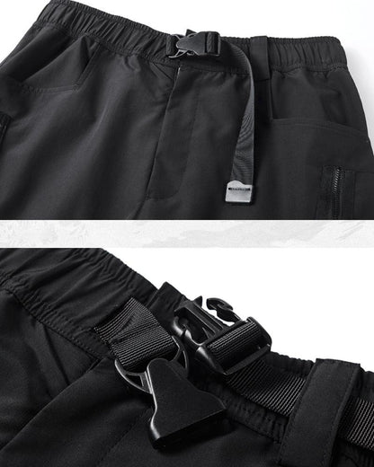 Urban Black Zip Cargo Pants -  zip pants - Urban Black Zip Cargo Pants for Modern Adventurers - View 7