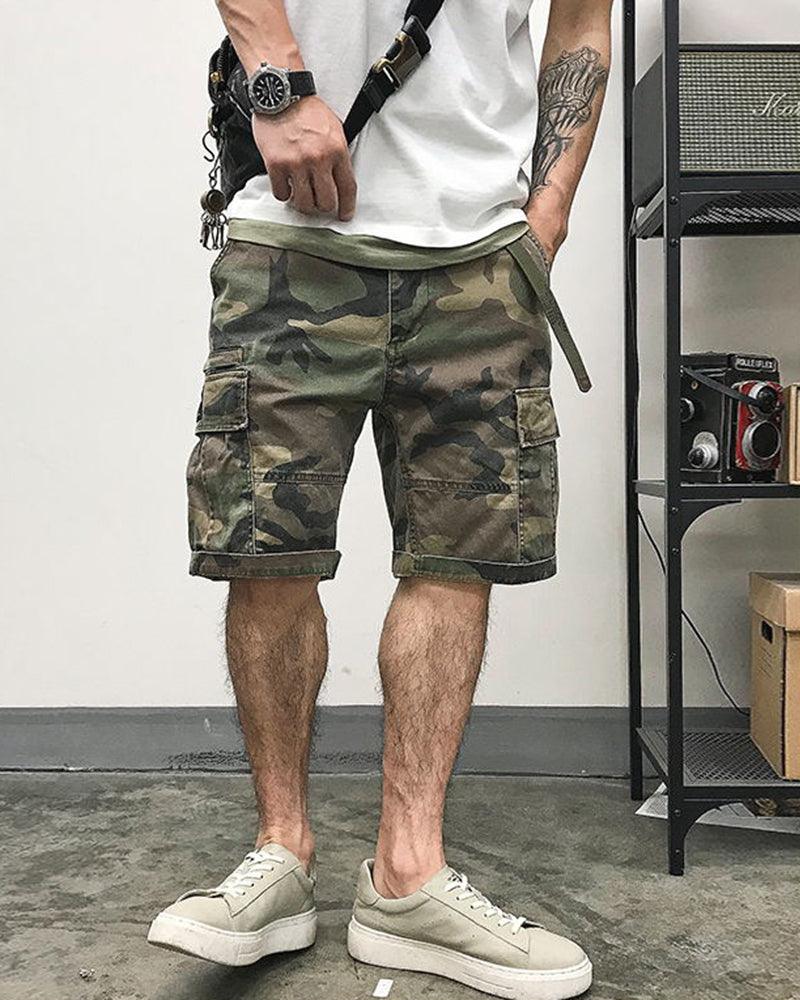 Urban Camo Cargo Shorts - tactical cargo shorts - Urban Camo Cargo Shorts for Outdoor Adventures - View 2