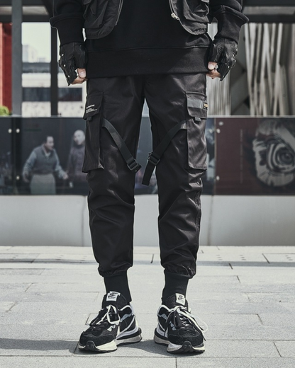 Urban Cargo Joggers for All -  black joggers - Urban Cargo Joggers with Relaxed Fit and Pockets - View 3