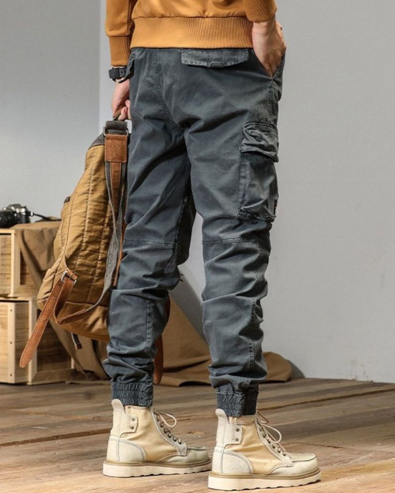 Urban Cargo Pants with Pockets -  everyday wear - Trendy Urban Cargo Pants with Oversized Pockets - View 10