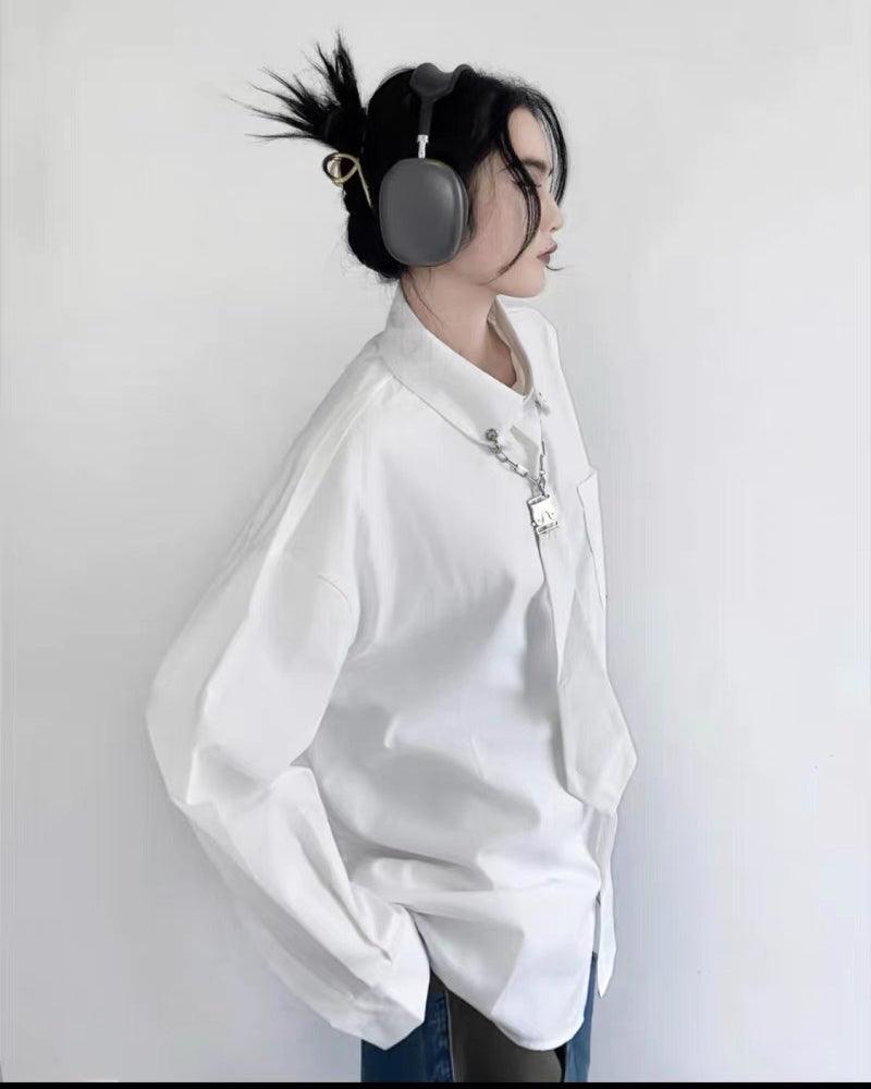 Urban Chain Tie Long Sleeve -  comfortable streetwear - Urban Chain Tie Long Sleeve Shirt for Modern Style - View 3