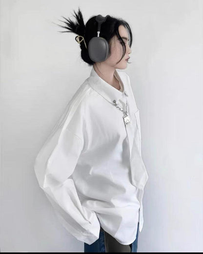 Urban Chain Tie Long Sleeve -  comfortable streetwear - Urban Chain Tie Long Sleeve Shirt for Modern Style - View 3