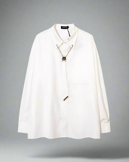 Urban Chain Tie Long Sleeve -  street style - Urban Chain Tie Long Sleeve Shirt for Modern Style - View 8