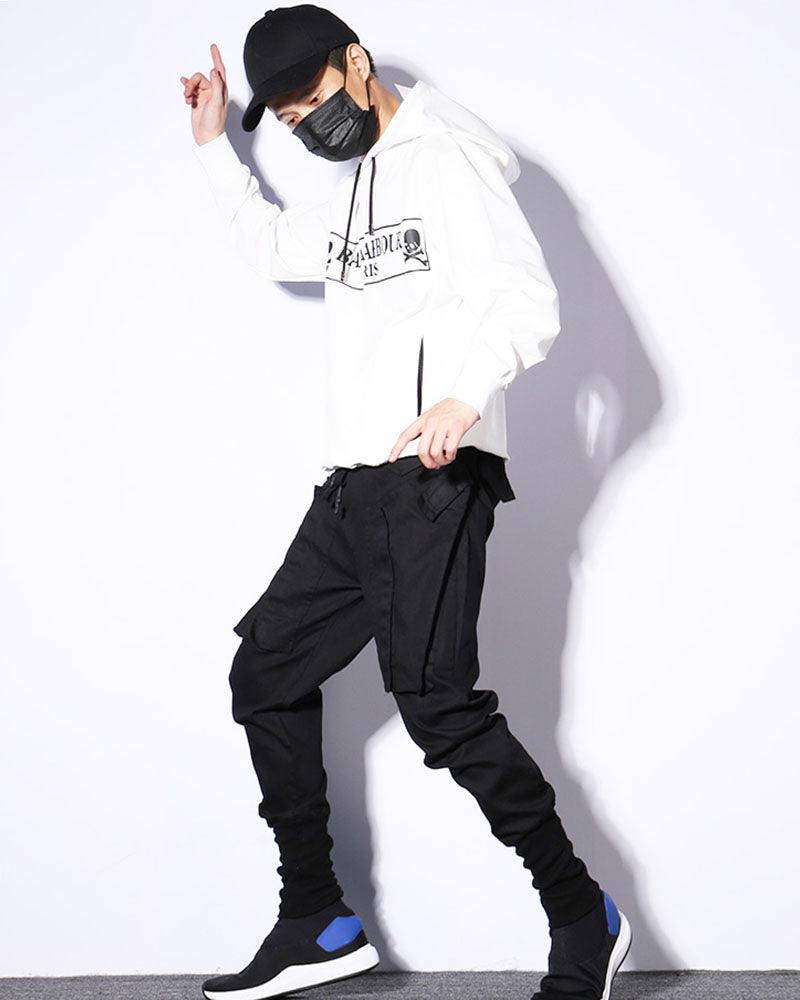 Urban Chic Slim Cargo Pants -  black cargo pants - Urban Chic Slim Cargo Pants with Oversized Pockets - View 3