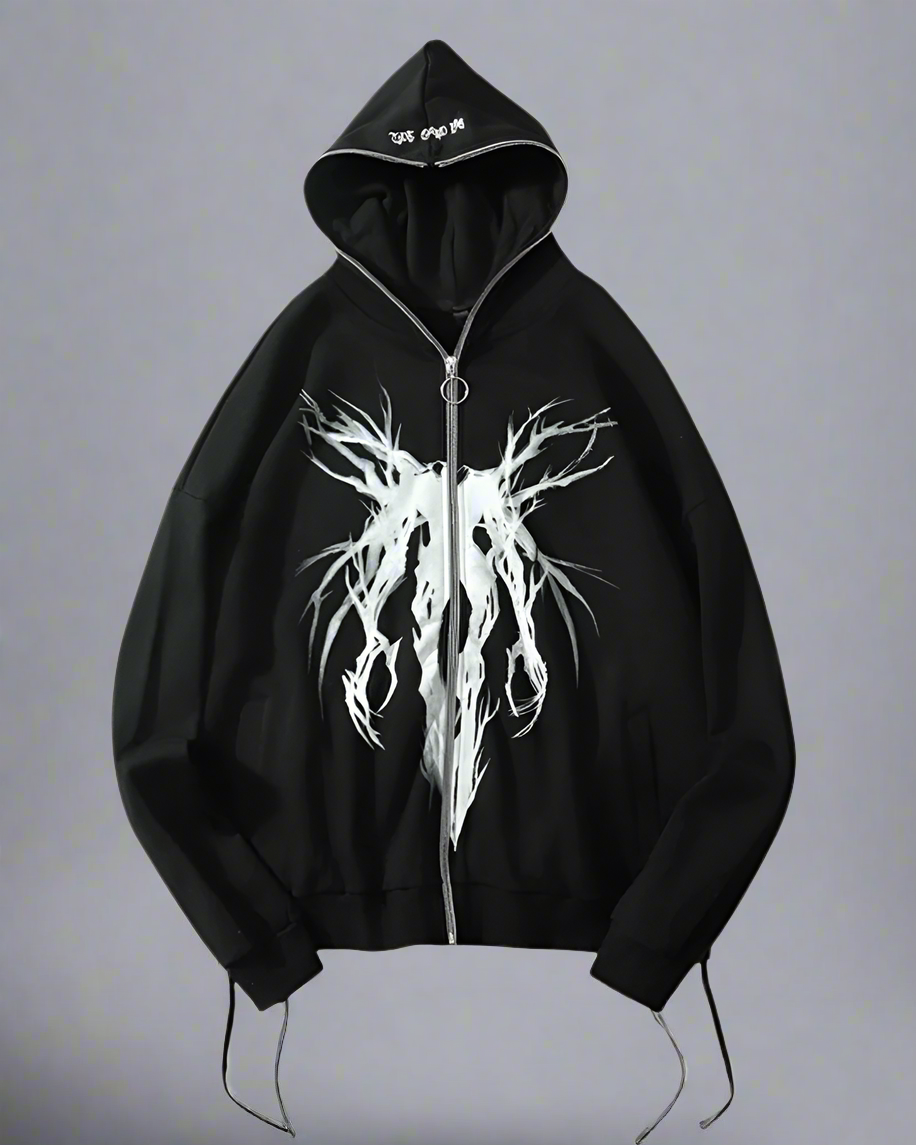 Urban Chic Zip-Up Hoodie -  comfortable techwear - Urban Chic Zip-Up Hoodie for Comfort and Style - View 4