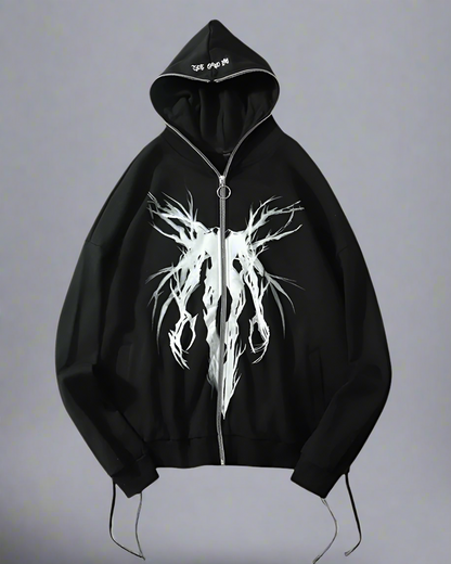 Urban Chic Zip-Up Hoodie -  comfortable techwear - Urban Chic Zip-Up Hoodie for Comfort and Style - View 4