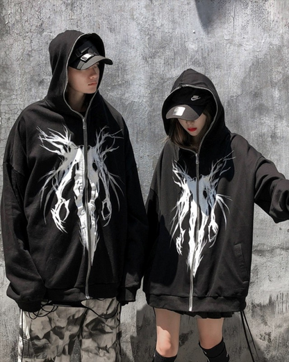 Urban Chic Zip-Up Hoodie - urban hoodie - Urban Chic Zip-Up Hoodie for Comfort and Style - View 2