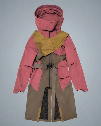 Urban Cyberpunk Denim Trench -  comfy wear - Urban Cyberpunk Denim Trench for Everyday Style - View 13