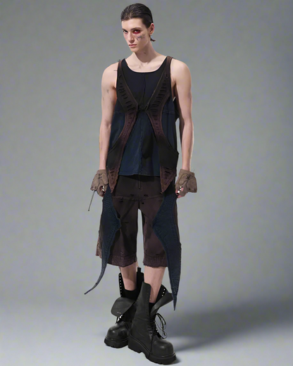 Urban Distressed Techwear Set -  city life clothing - Stylish Urban Distressed Techwear Set for City Life - View 3