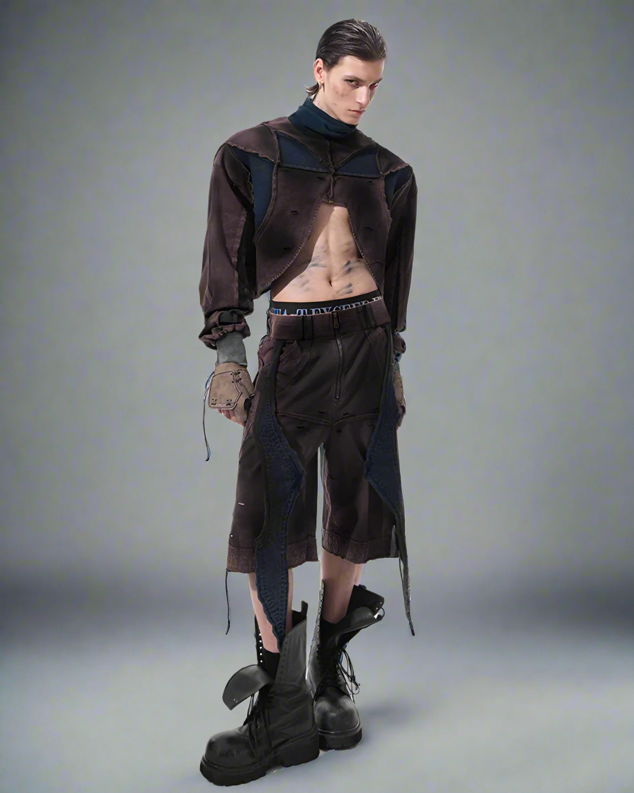 Urban Distressed Techwear Set -  distressed set - Stylish Urban Distressed Techwear Set for City Life - View 4