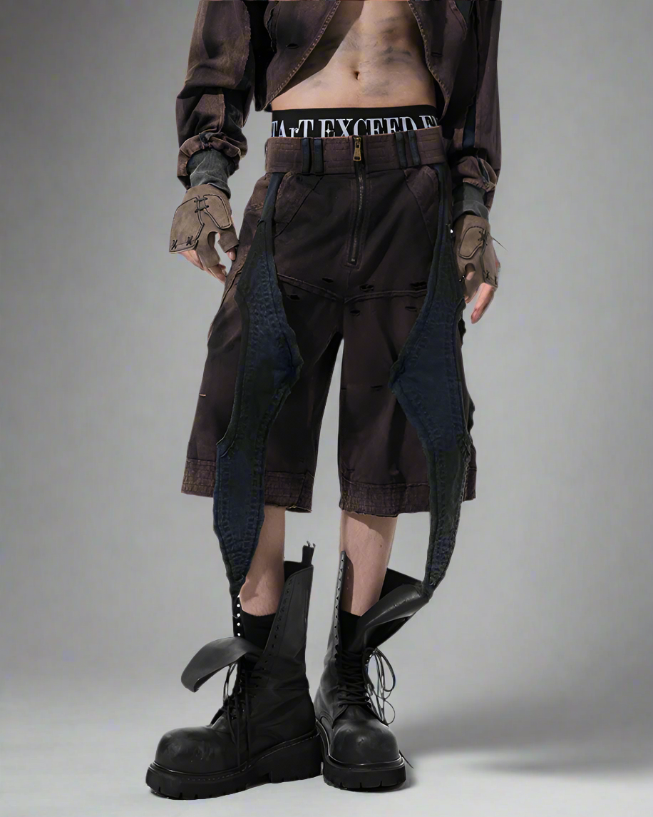 Urban Distressed Techwear Set -  tactical detailing outfit - Stylish Urban Distressed Techwear Set for City Life - View 7