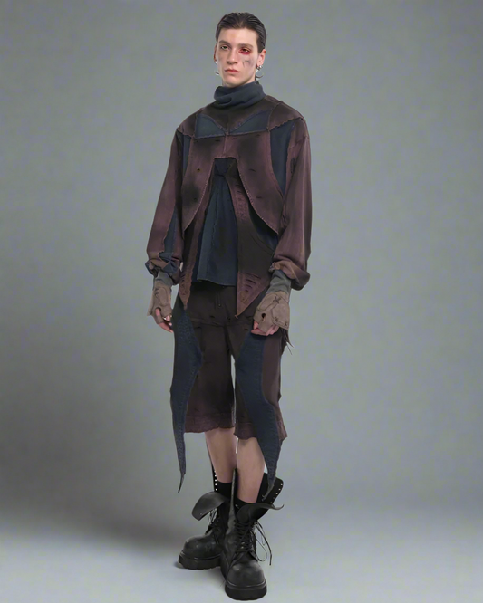 Urban Distressed Techwear Set - techwear - Stylish Urban Distressed Techwear Set for City Life - Main view