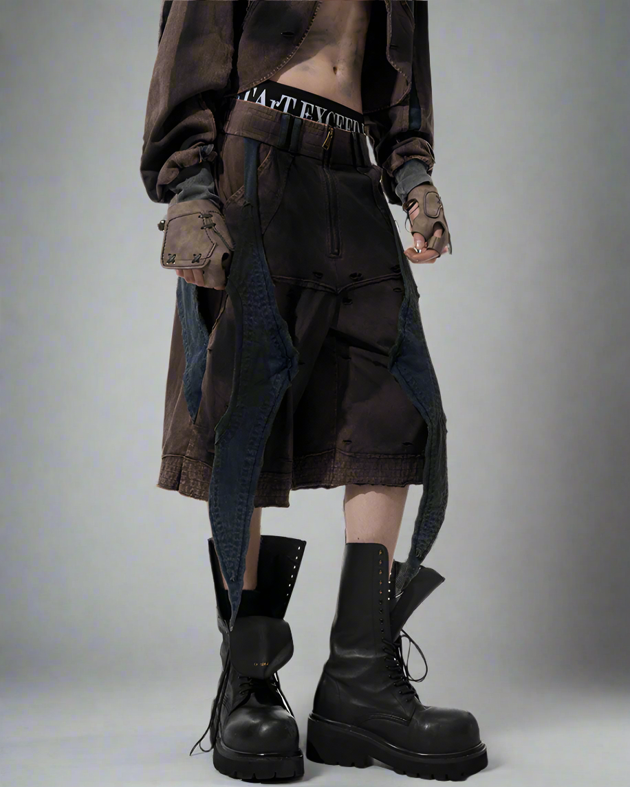 Urban Distressed Techwear Set - techwear sweatshirt set - Stylish Urban Distressed Techwear Set for City Life - View 10