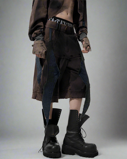 Urban Distressed Techwear Set - techwear sweatshirt set - Stylish Urban Distressed Techwear Set for City Life - View 10