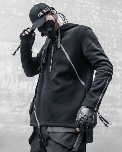 Urban Edge Double Zip Hoodie -  comfortable fabric - Urban Edge Double Zip Hoodie for Modern Style - View 4