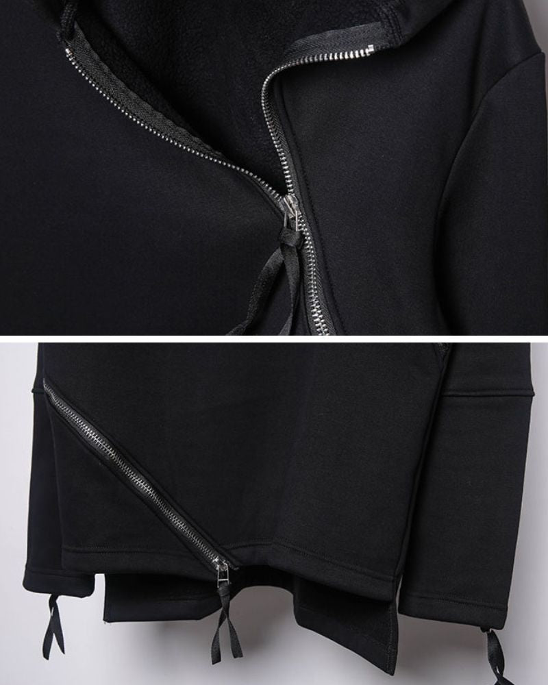 Urban Edge Double Zip Hoodie - futuristic hoodie - Urban Edge Double Zip Hoodie for Modern Style - View 10