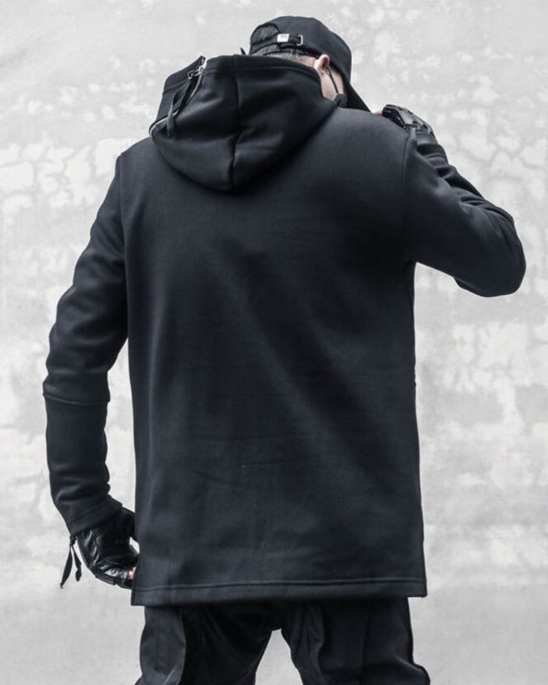 Urban Edge Double Zip Hoodie - futuristic hoodie - Urban Edge Double Zip Hoodie for Modern Style - View 2