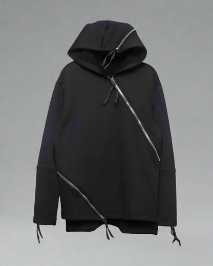 Urban Edge Double Zip Hoodie -  techwear streetwear - Urban Edge Double Zip Hoodie for Modern Style - View 7