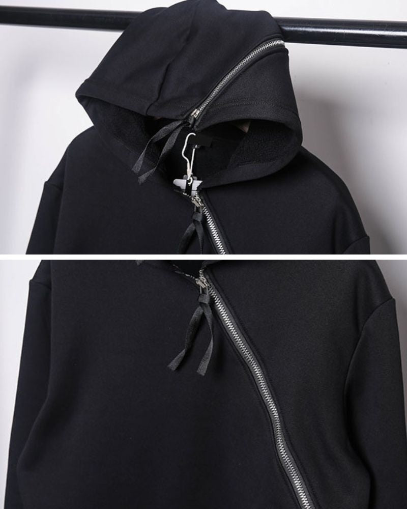 Urban Edge Double Zip Hoodie -  urban hoodie - Urban Edge Double Zip Hoodie for Modern Style - View 8