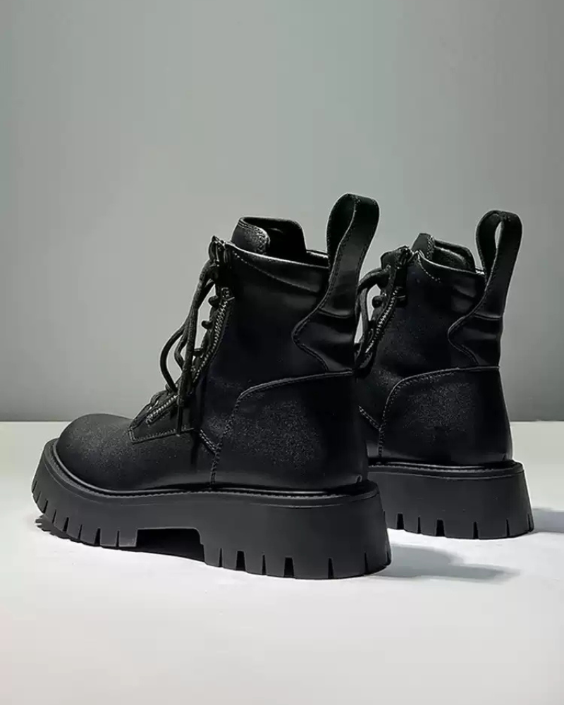 Urban Edge High-Top Motorcycle Boots - edgy design boots - Urban Edge High-Top Motorcycle Boots for City Adventure - View 8
