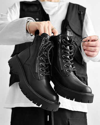 Urban Edge High-Top Motorcycle Boots -  urban footwear - Urban Edge High-Top Motorcycle Boots for City Adventure - View 6