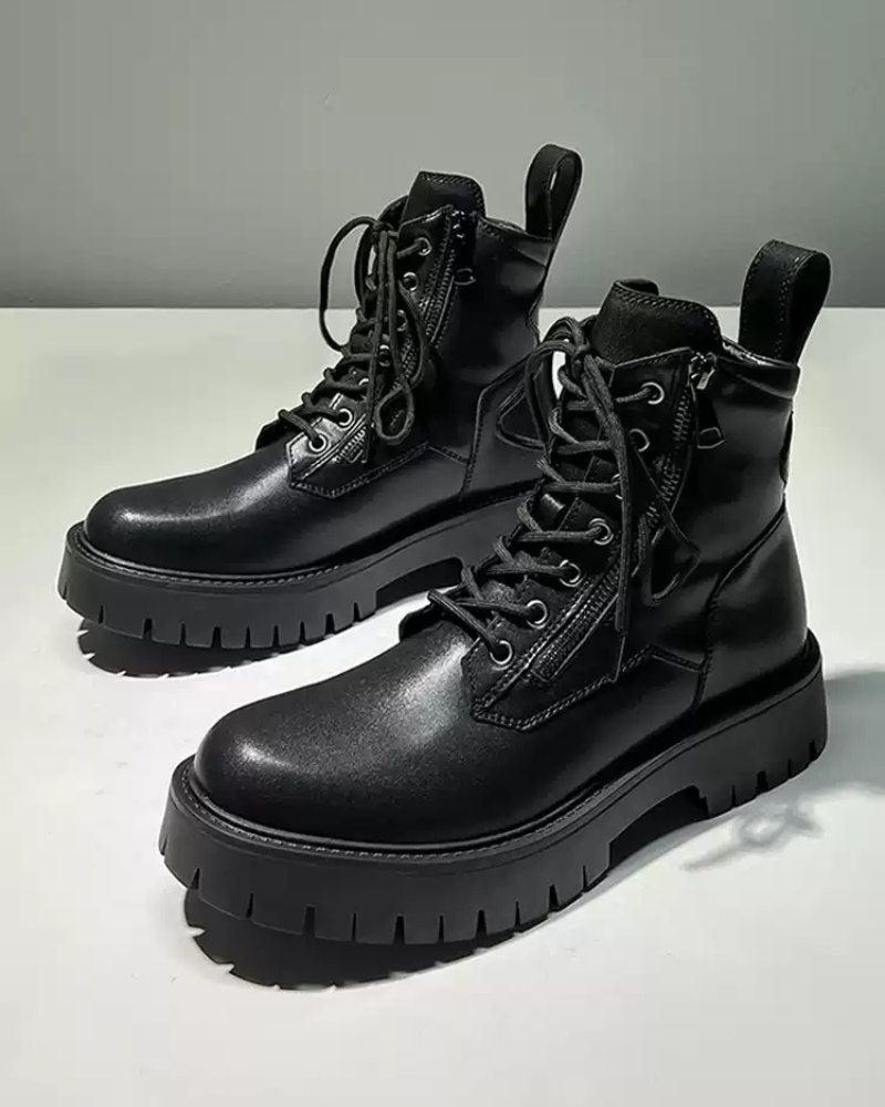 Urban Edge High-Top Motorcycle Boots -  urban style - Urban Edge High-Top Motorcycle Boots for City Adventure - View 7