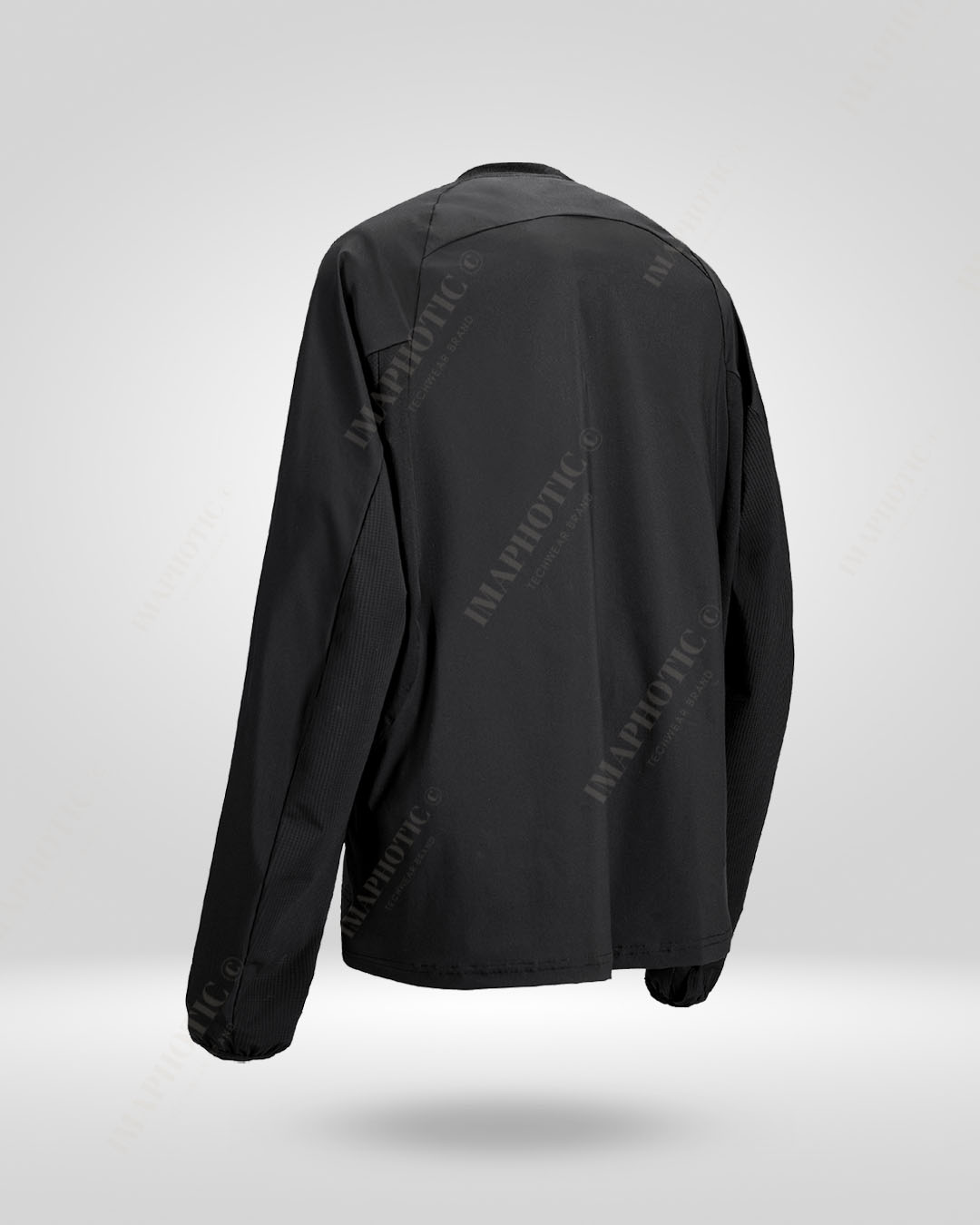 Urban Edge Tactical Raglan Sweatshirt | Modern Black Attire - modern black attire - Tactical Black Raglan Sweatshirt for Stylish Comfort - View 10