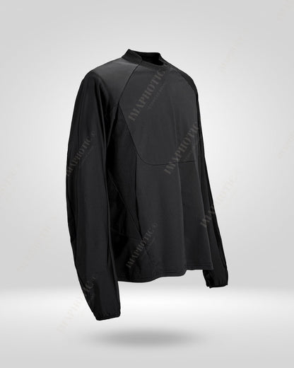 Urban Edge Tactical Raglan Sweatshirt | Modern Black Attire -  stylish sweatshirt - Tactical Black Raglan Sweatshirt for Stylish Comfort - View 8