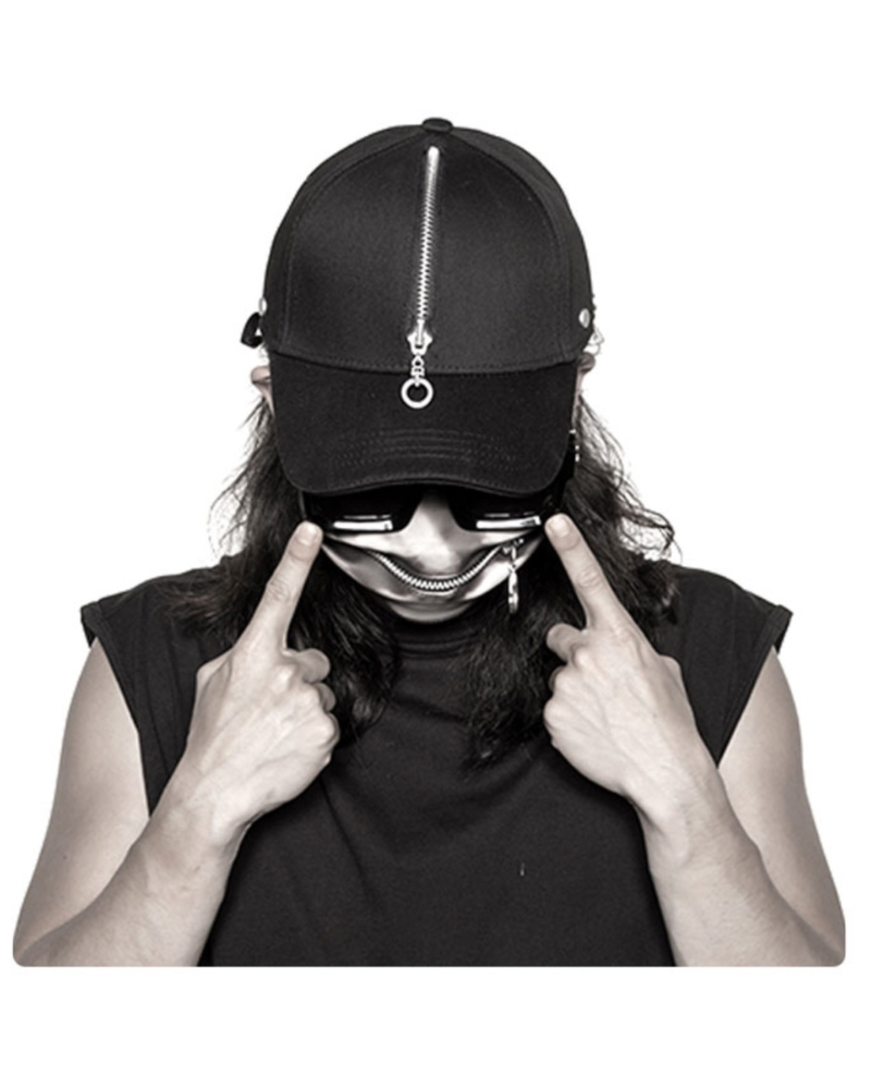 Urban Edge Zipper Cap -  black cap - Urban Edge Zipper Cap for a Stylish Street Look - View 3