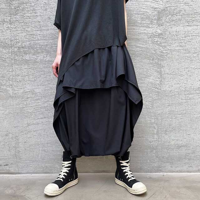 Urban Elegance Hakama Pants -  ankle length - Stylish Ankle-Length Hakama Inspired Pants - View 3