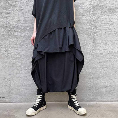 Urban Elegance Hakama Pants -  ankle length - Stylish Ankle-Length Hakama Inspired Pants - View 3