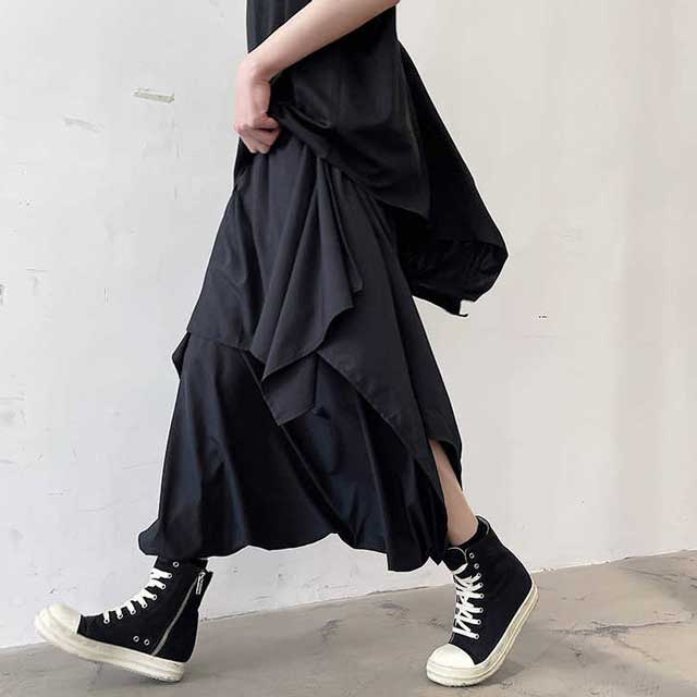 Urban Elegance Hakama Pants -  casual - Stylish Ankle-Length Hakama Inspired Pants - View 4