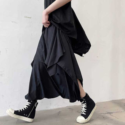 Urban Elegance Hakama Pants -  casual - Stylish Ankle-Length Hakama Inspired Pants - View 4