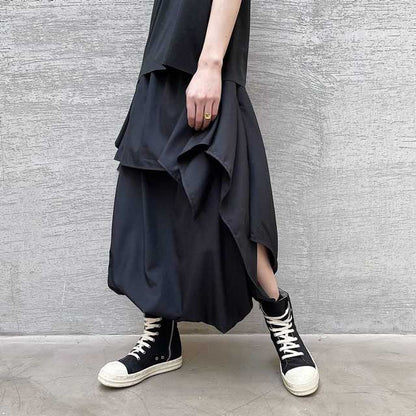 Urban Elegance Hakama Pants - hakama pants - Stylish Ankle-Length Hakama Inspired Pants - Main view