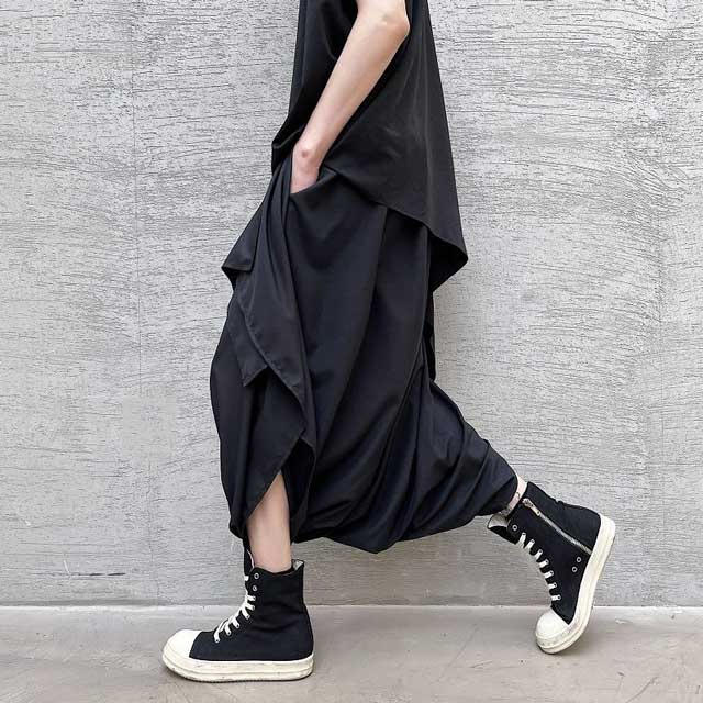 Urban Elegance Hakama Pants - stylish casual pants - Stylish Ankle-Length Hakama Inspired Pants - View 2