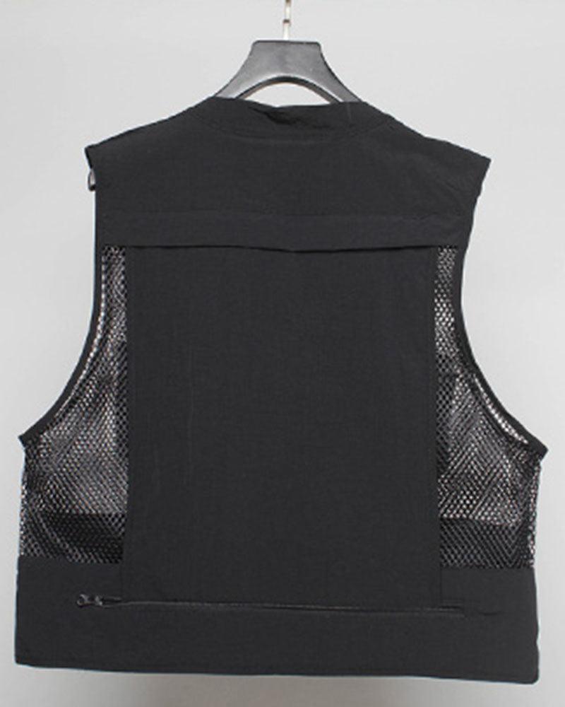Urban Fishnet Cargo Vest -  techwear aesthetic - Urban Fishnet Cargo Vest for Techwear Style - View 7