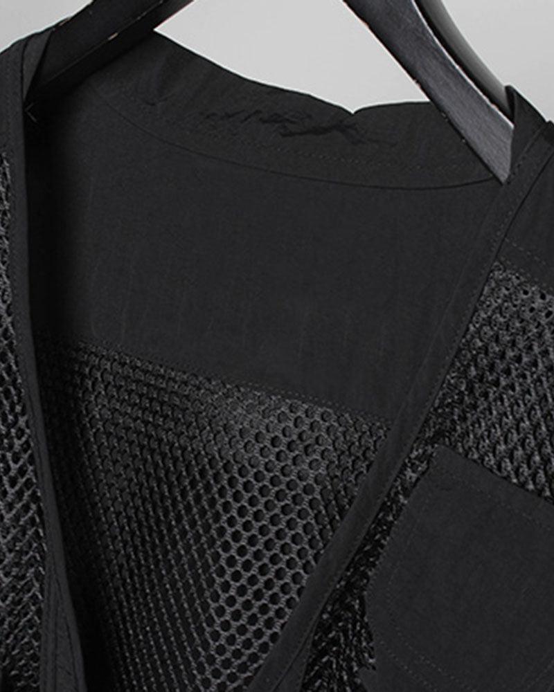 Urban Fishnet Cargo Vest -  urban exploration - Urban Fishnet Cargo Vest for Techwear Style - View 8