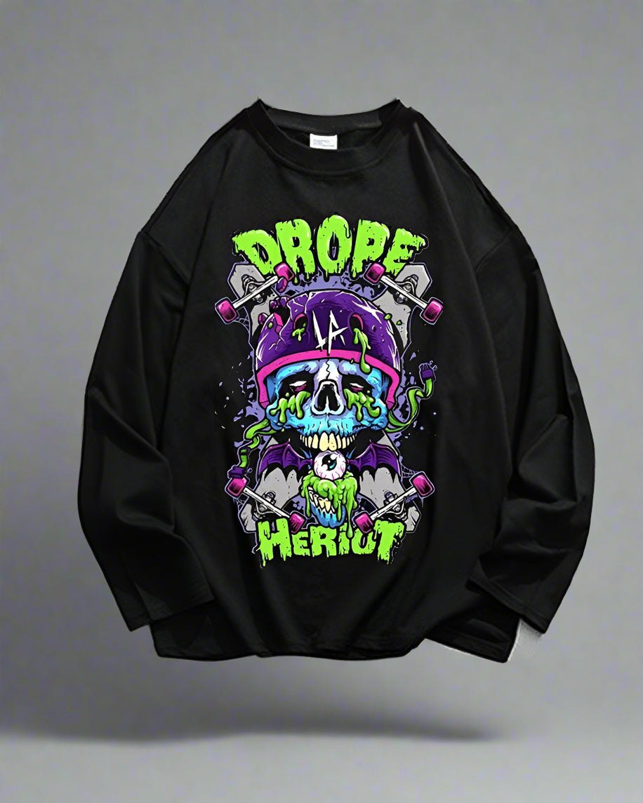 Urban Fusion Hip-Hop Sweatshirt - casual cotton sweatshirt - Comfortable Urban Fusion Hip-Hop Sweatshirt - Main view